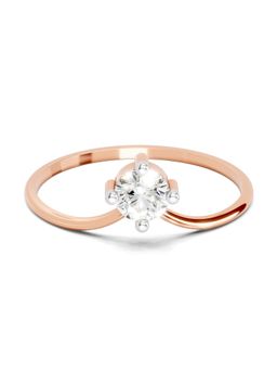 Sparkles - Lab Grown Diamond 0.25 Carat Luna Solitaire Ring 14K Rose Gold Igi Certified Ring