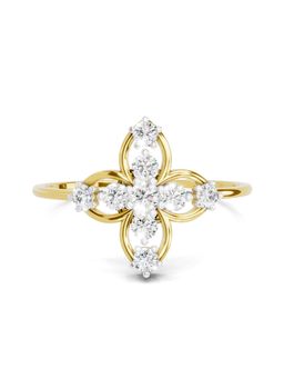 Sparkles - Lab Grown Diamond 0.31 Carat Four Petal Ring 14K Yellow Gold Igi Certified Ring