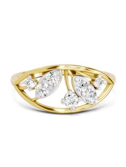 Sparkles - Lab Grown Diamond 0.3 Carat Petal Ring 14K Yellow Gold Igi Certified Ring