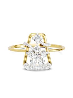 Sparkles - Lab Grown Diamond 0.3 Carat Dazzle Bloom Ring 14K Yellow Gold Igi Certified Ring