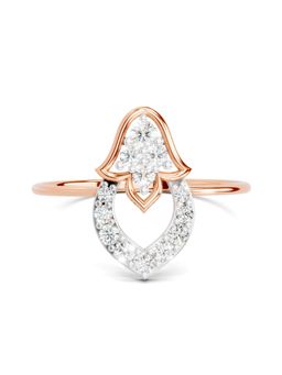 Sparkles - Lab Grown Diamond 0.25 Carat Lotus Ring 14K Rose Gold Igi Certified Ring