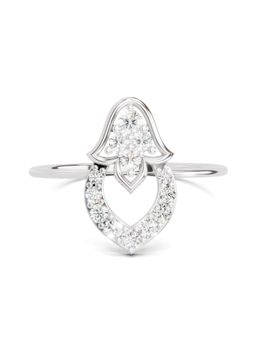 Sparkles - Lab Grown Diamond 0.25 Carat Lotus Ring 14K White Gold Igi Certified Ring