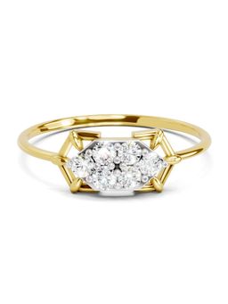 Sparkles - Lab Grown Diamond 0.23 Carat Cluster Ring 14K Yellow Gold Igi Certified Ring
