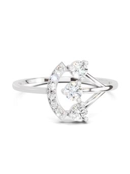 Sparkles - Lab Grown Diamond 0.3 Carat Arc Three Stone Ring 14K White Gold Igi Certified Ring