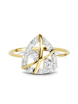 Sparkles - Lab Grown Diamond 0.29 Carat Cluster Ring 14K Yellow Gold Igi Certified Ring