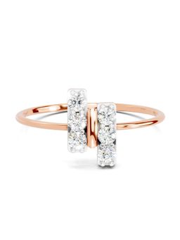 Sparkles - Lab Grown Diamond 0.17 Carat Parallel Grace Ring 14K Rose Gold Igi Certified Ring