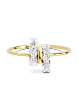 Sparkles - Lab Grown Diamond 0.17 Carat Parallel Grace Ring 14K Yellow Gold Igi Certified Ring
