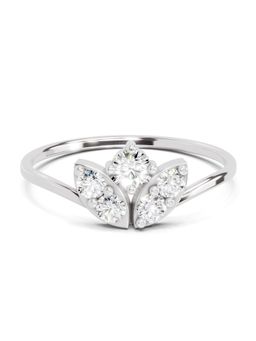 Sparkles - Lab Grown Diamond 0.25 Carat Floral Grace Ring 14K White Gold Igi Certified Ring