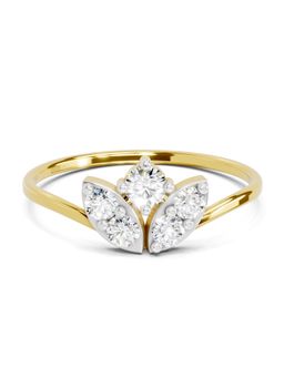 Sparkles - Lab Grown Diamond 0.25 Carat Floral Grace Ring 14K Yellow Gold Igi Certified Ring