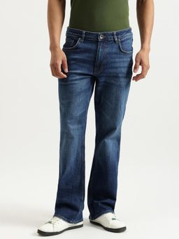 United Colors of Benetton - Mens Solid Boot Leg Fit Jeans