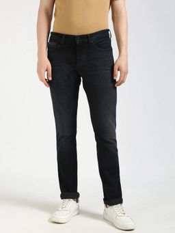 Tommy Hilfiger - Mens Light Wash Regular Fit Mid Rise Jeans