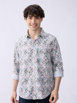 Spykar - Mens Rose Cloud Pink Slim Fit Casual Shirt