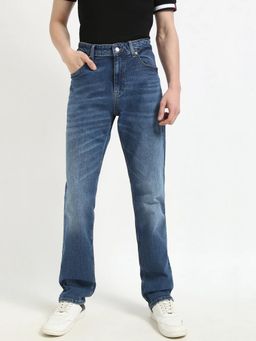 Tommy Hilfiger - Mens Mid Wash Slim Fit Mid Rise Jeans