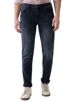 Parx - Mens Straight Fit Black Cotton Blend Jeans