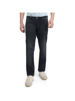 Parx - Mens Straight Fit Black Cotton Blend Jeans