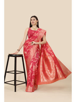 VAIRAGEE - Organza Weaving Silk Saree with Unstitched Blouse