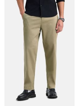 Snitch - Khaki Solid Comfortable Casual Chinos
