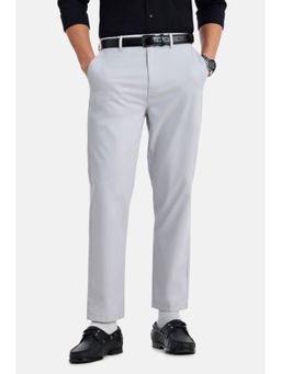 Snitch - Light Grey Solid Regular Casual Chinos