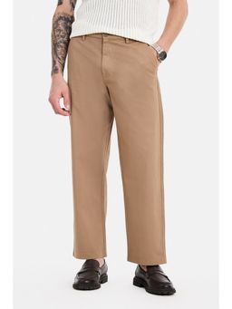 Snitch - Khaki Solid Relaxed Casual Chinos