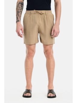 Snitch - Khaki Solid Relaxed Casual Shorts
