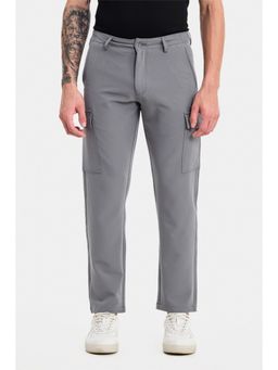 Snitch - Grey Solid Regular Casual Cargo Pant