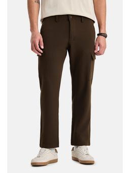 Snitch - Brown Solid Regular Casual Cargo Pant