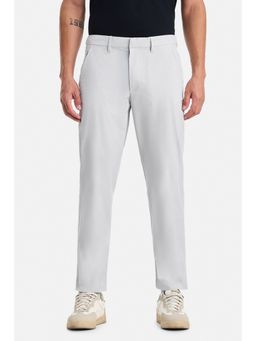 Snitch - Grey Solid Regular Casual Trouser