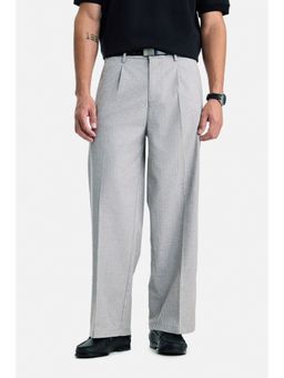 Snitch - Grey Stripes Loose Casual Trouser