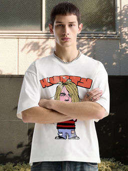 PRONK - Men Oversized Printed T-Shirt