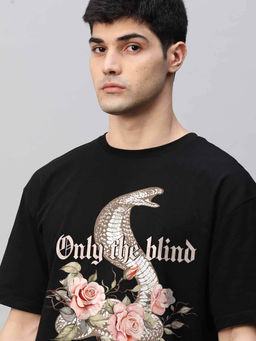 PRONK - Only The Blind Men Oversized Printed T-Shirt