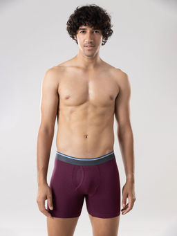 GLOOT - Anti Odor Cotton Tencel Cooling Boxer Brief-GLI003-Plum
