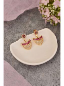 SWABHIMANN - Diffany Ruby Zirconia Stud Red Earrings