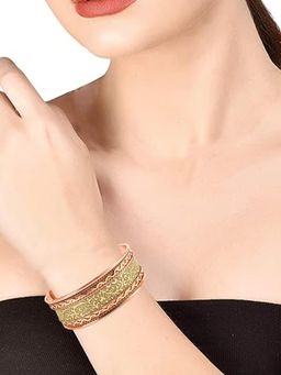 Peora - Handmade Thick Copper Cuff Bracelets Fancy Jewellery for Men and Women| Pack of 1