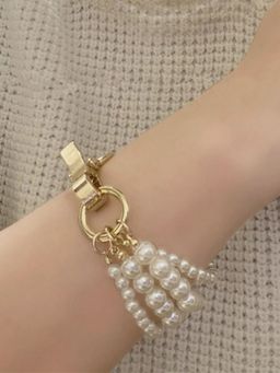 Peora - Gold Plated Beads Studded Openable Bracelet Stylish Fashion Gift for Girls and Women
