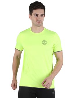 Rock.it - Men Green Round Neck Smart Fit Half Sleeve T-Shirt