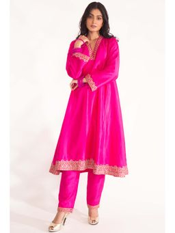 CHHAYA MEHROTRA - Magenta Dhriti Kurta with Pant (Set of 2)