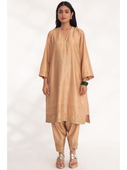 CHHAYA MEHROTRA - Beige Satya Kurta with Pant (Set of 2)