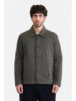 Snitch - Olive Polyester Collar Neck Jacket