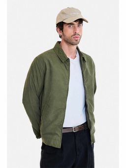 Snitch - Olive Polyester Collar Neck Jacket