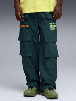 Puma - Blue Nylon Mid Waist Cargo