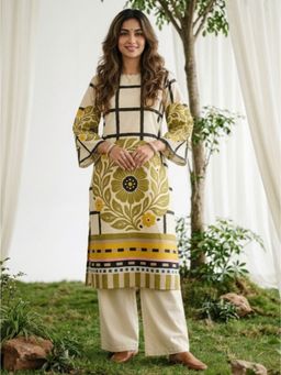 Autumnlane - Virosh Sunglow Cotton Printed Kurta with Palazzo