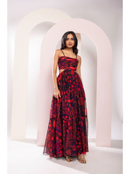 Poppi - Daze Printed Strappy Maxi Dress