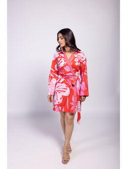 Poppi - Monstera Printed Wrap Dress