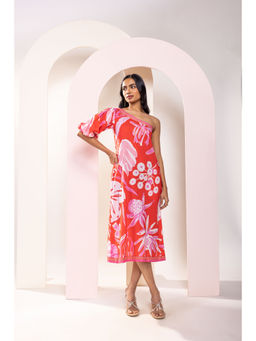 Poppi - Monstera Printed Midi Dress