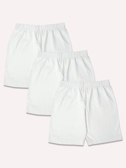 Sillysally - Girls White Innerwear Trunks (Pack of 3)