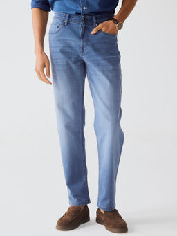 Andamen - Mens Casual Twill Woven Placement Embroidery Regular Fit Jeans