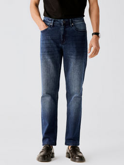 Andamen - Mens Casual Twill Woven Placement Embroidery Regular Fit Jeans