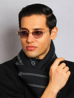 TED SMITH - Purple Rectangle Sunglasses 100% Uv Protected Men & Women