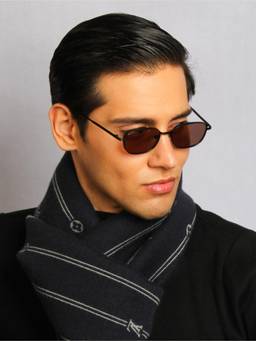 TED SMITH - Brown Rectangle Sunglasses 100% Uv Protected Men & Women