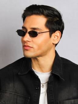 TED SMITH - Grey Oval Sunglasses 100% Uv Protected Men & Women